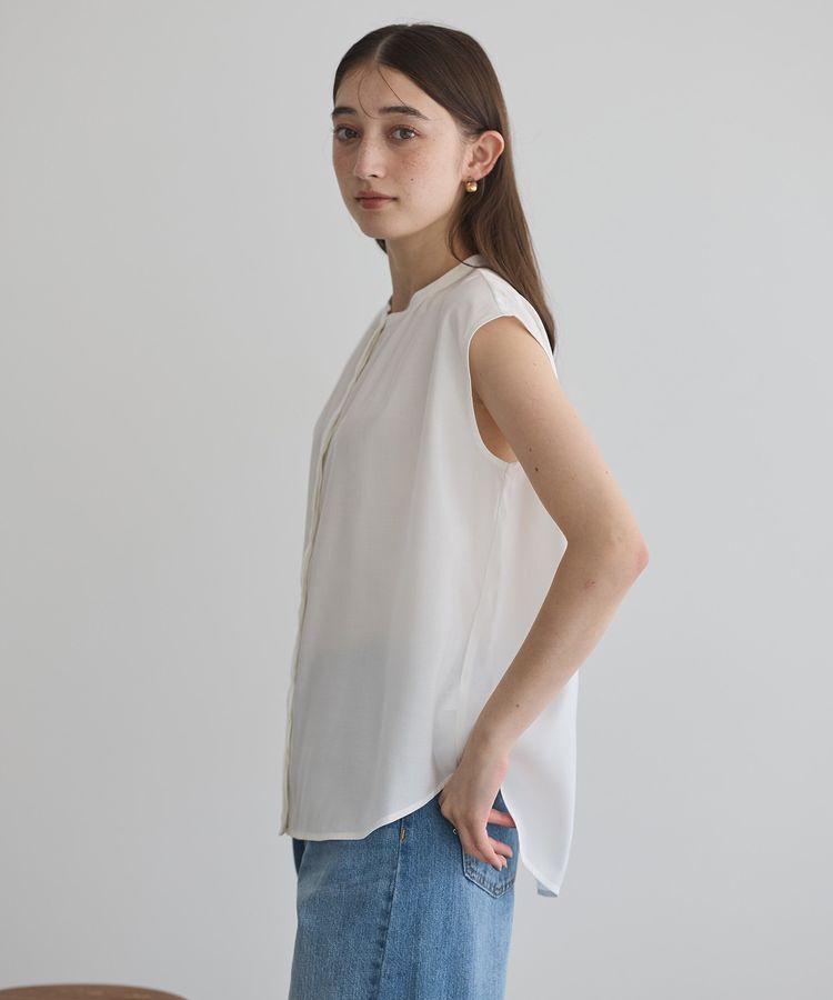 YECCA VECCA「【接触冷感】COOLバックピンタックブラウス」|シャツ・ブラウス|