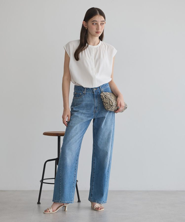 YECCA VECCA「【接触冷感】COOLバックピンタックブラウス」|シャツ・ブラウス|