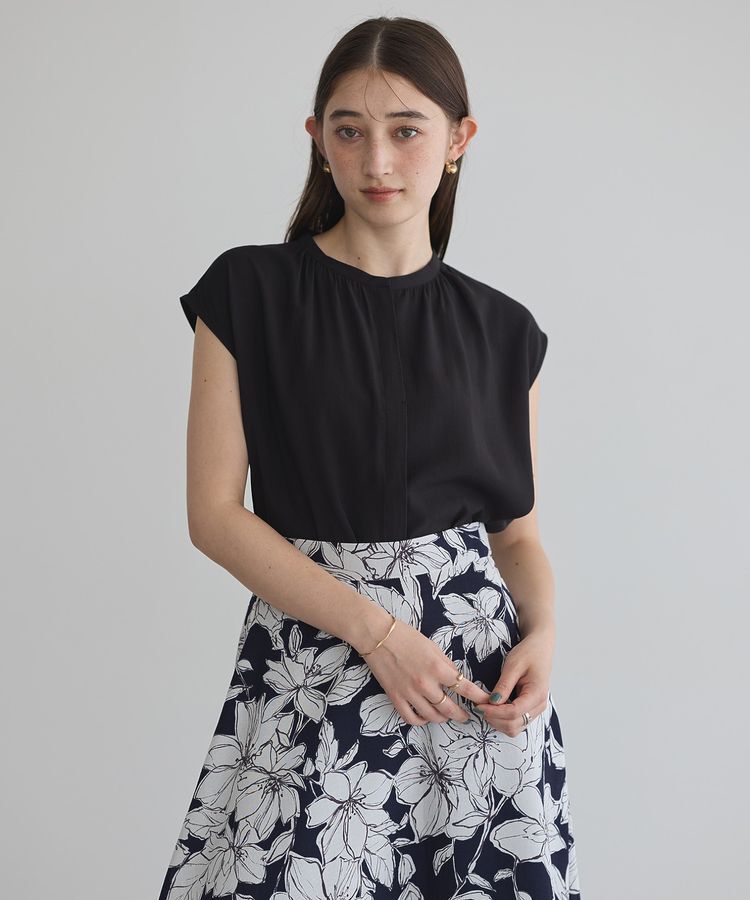 YECCA VECCA「【接触冷感】COOLバックピンタックブラウス」|シャツ・ブラウス|