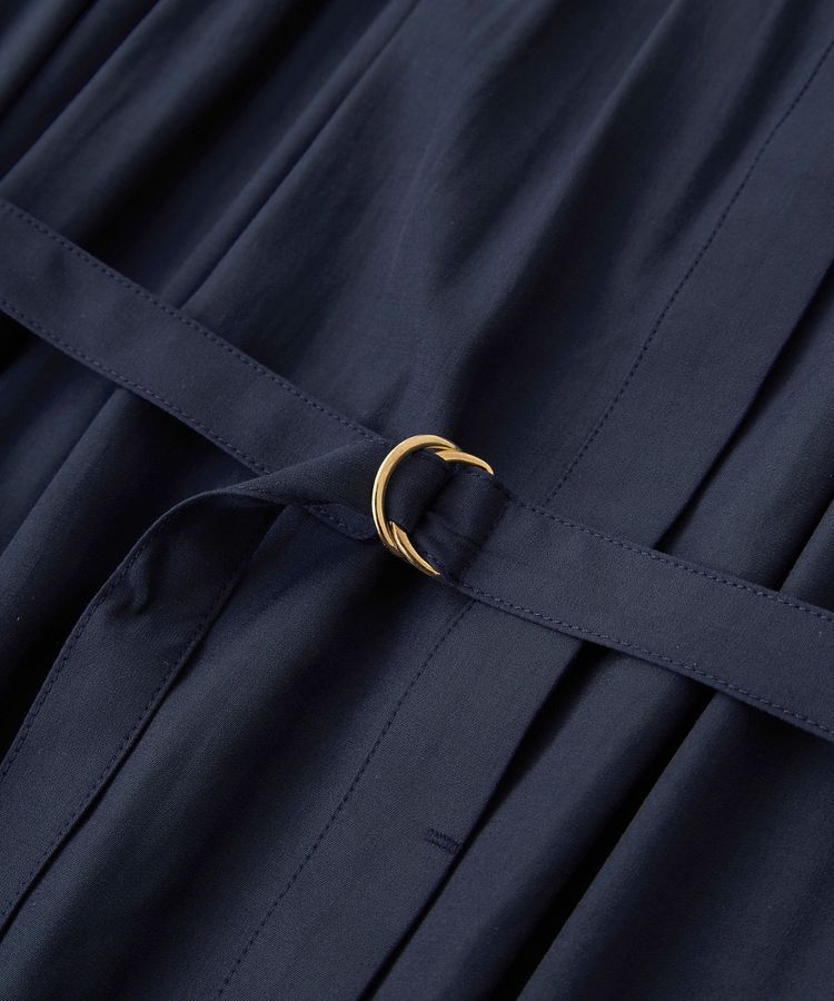 YECCA VECCA「ベルト付きラメステッチギャザーワンピース」|ワンピース|