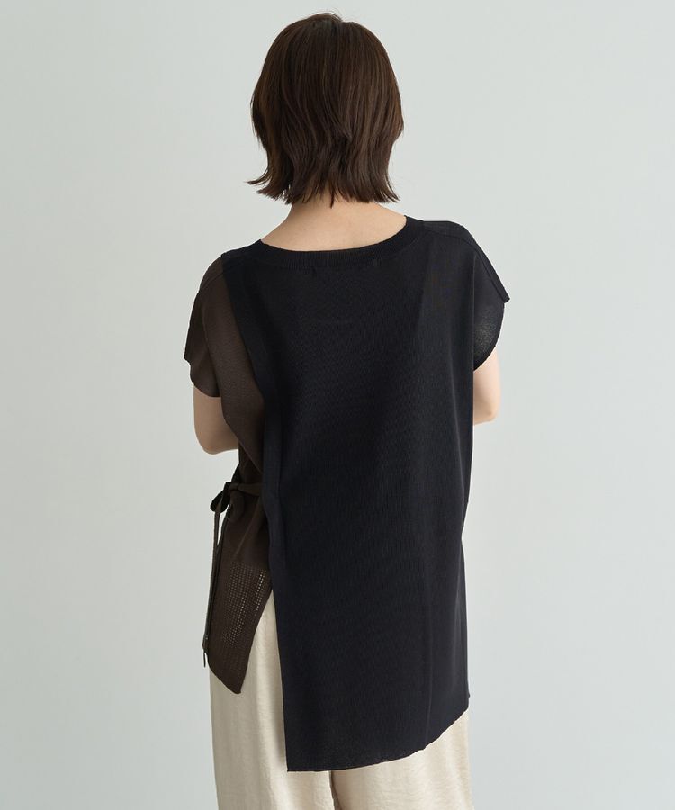 YECCA VECCA「メッシュ編みレイヤードニット」|ニット・セーター|