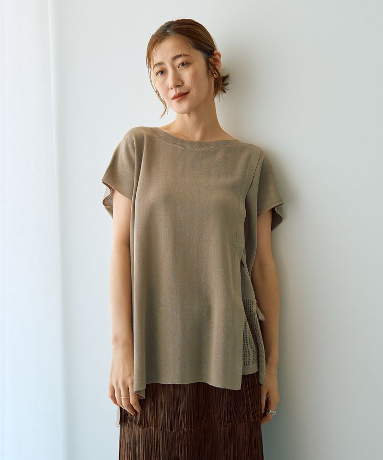 YECCA VECCA「メッシュ編みレイヤードニット」|ニット・セーター|