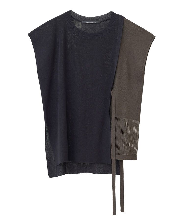 YECCA VECCA「メッシュ編みレイヤードニット」|ニット・セーター|