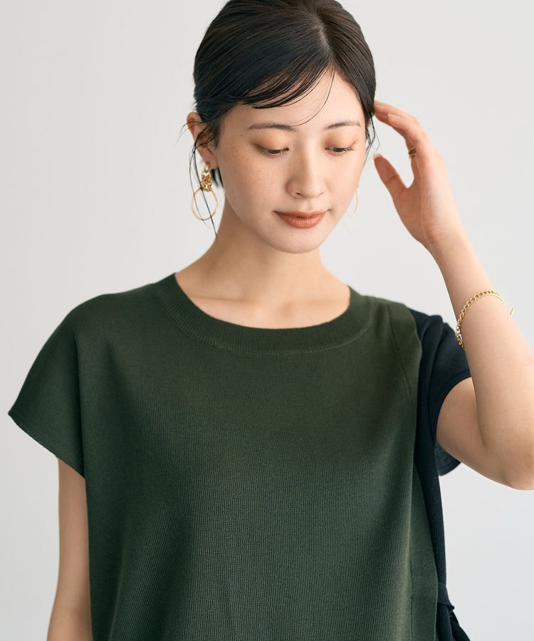 YECCA VECCA「メッシュ編みレイヤードニット」|ニット・セーター|