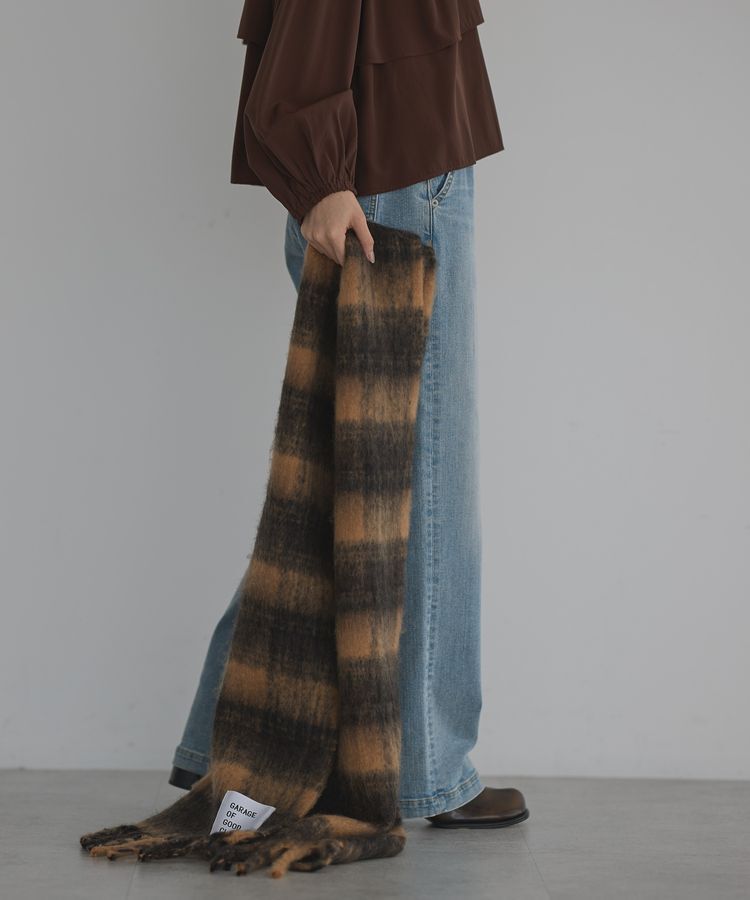 GARAGE OF GOOD CLOTHING「ブークレチェックフリンジマフラー(ストール)」|ストール|チェック