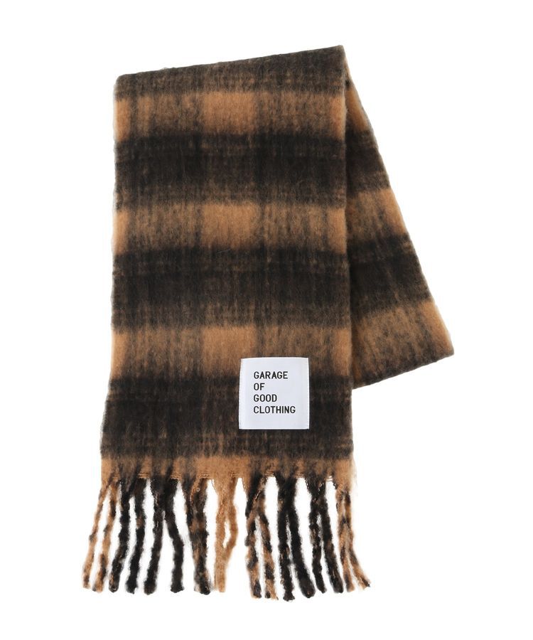 GARAGE OF GOOD CLOTHING「ブークレチェックフリンジマフラー(ストール)」|ストール|