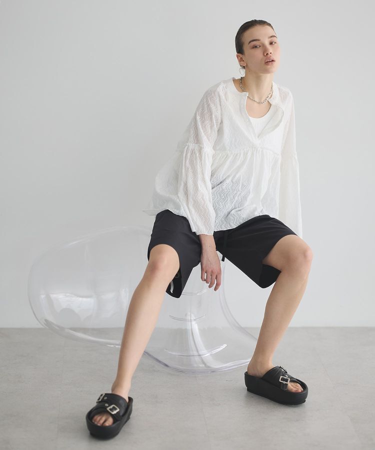 GARAGE OF GOOD CLOTHING「レースギャザーブラウス」|シャツ・ブラウス|