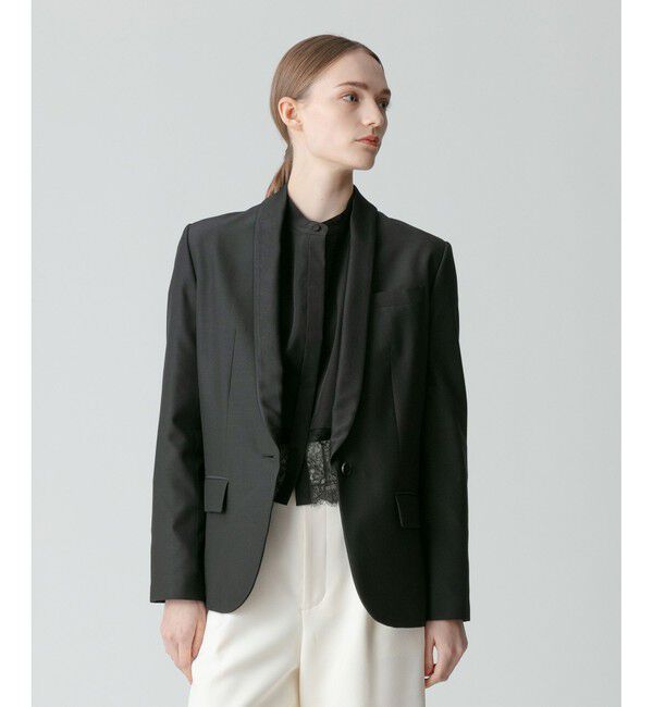 allureville「ウールシルクシャンタンタキシードジャケット」|テーラードジャケット|