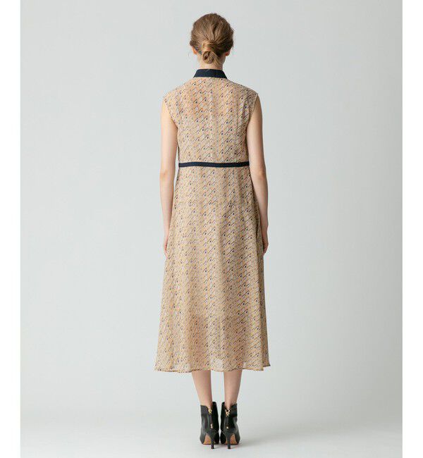 allureville「バイヤスチドリプリントノースリーブシャツワンピース」|ワンピース|