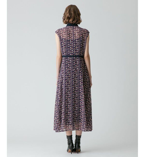 allureville「バイヤスチドリプリントノースリーブシャツワンピース」|ワンピース|