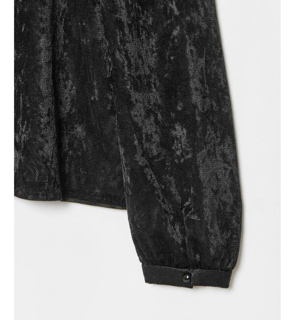 LOULOU WILLOUGHBY「【LOULOU WILLOUGHBY】シアーベロアリボンプルオーバー」|Tシャツ・カットソー|