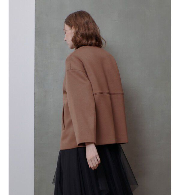 allureville「レーヨンボンディングノーカラージャケット」|ノーカラージャケット|