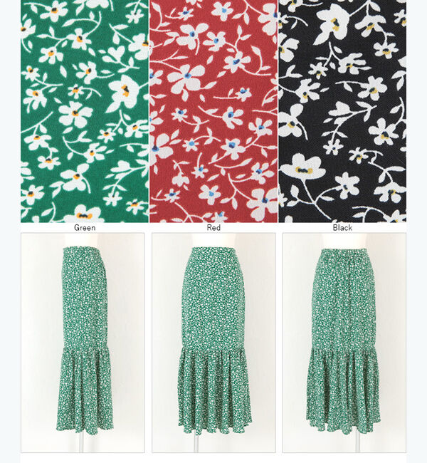 titivate「花柄マーメイドスカート」|スカート|