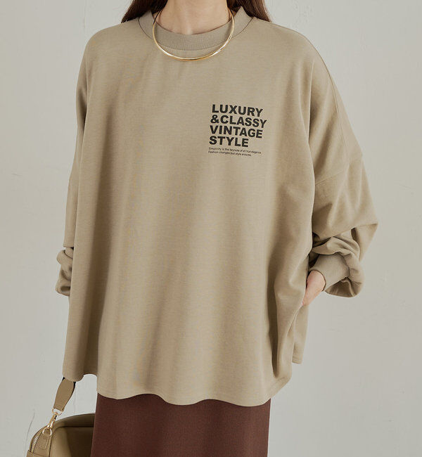  「接結BIGプルオーバー」|プルオーバー|ベージュ