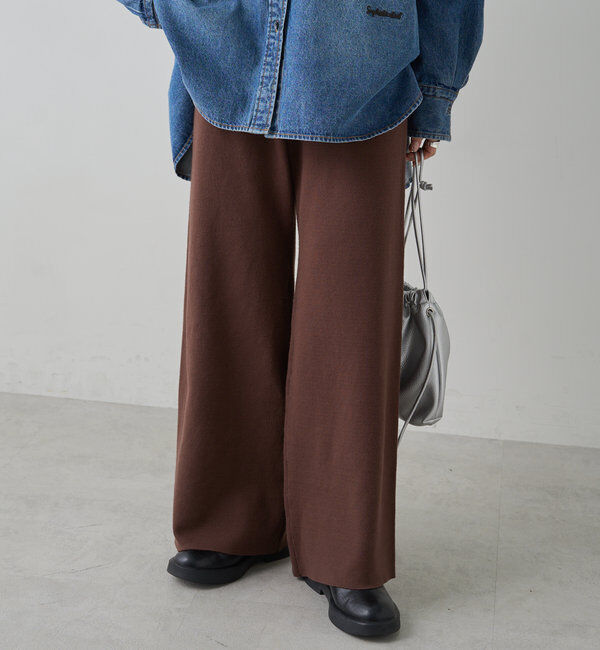  「ミラノリブニットフレアパンツ」|その他|