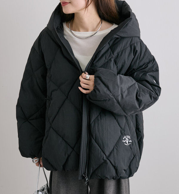 「リサイクルダウンジップアップフードジャケット」|テーラードジャケット|