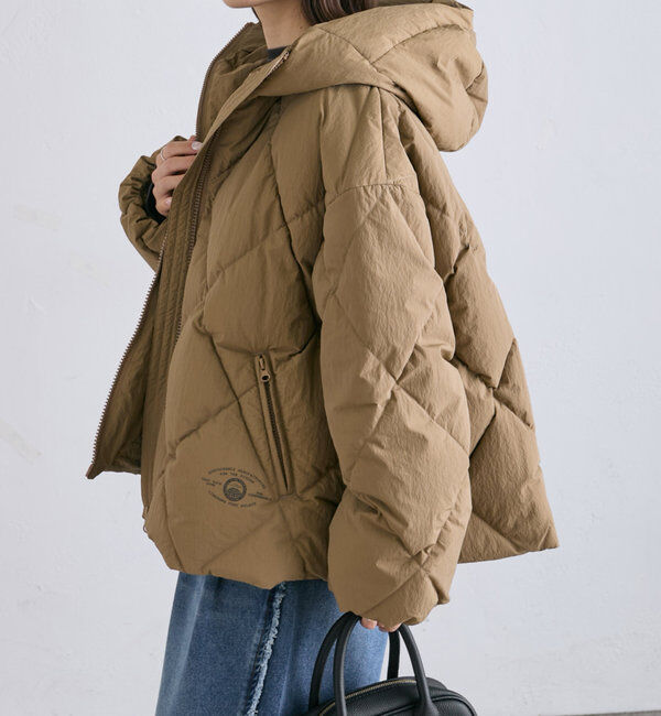  「リサイクルダウンジップアップフードジャケット」|テーラードジャケット|