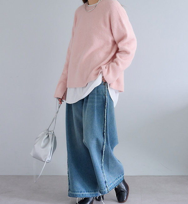  「【Du noir】FOX混袖口スリットニット」|ニット・セーター|