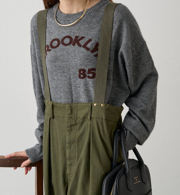  「インターシャロゴニットプルオーバー」|ニット・セーター|