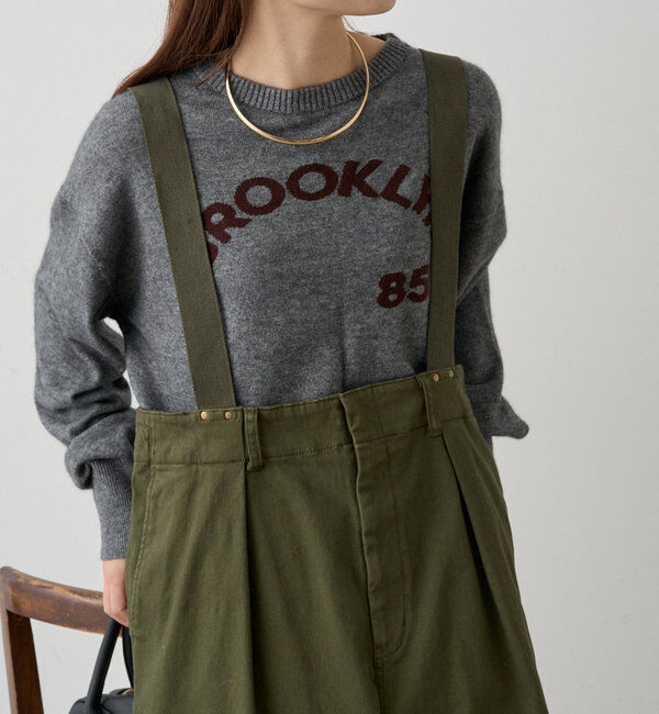  「インターシャロゴニットプルオーバー」|ニット・セーター|