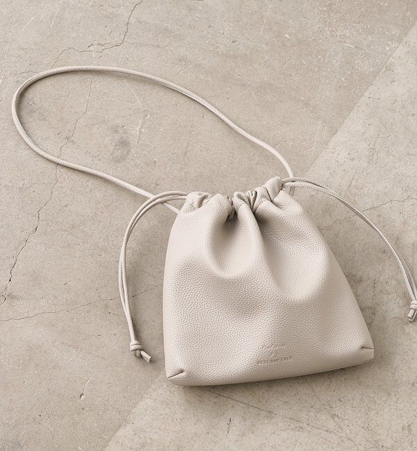  「フェイクレザー巾着バッグ」|ショルダー・メッセンジャー|