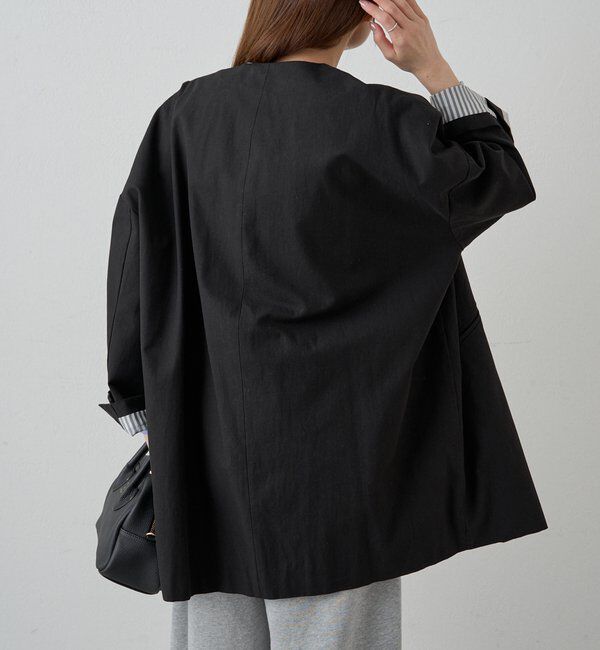  「ノーカラーコクーンシルエットコート」|その他|