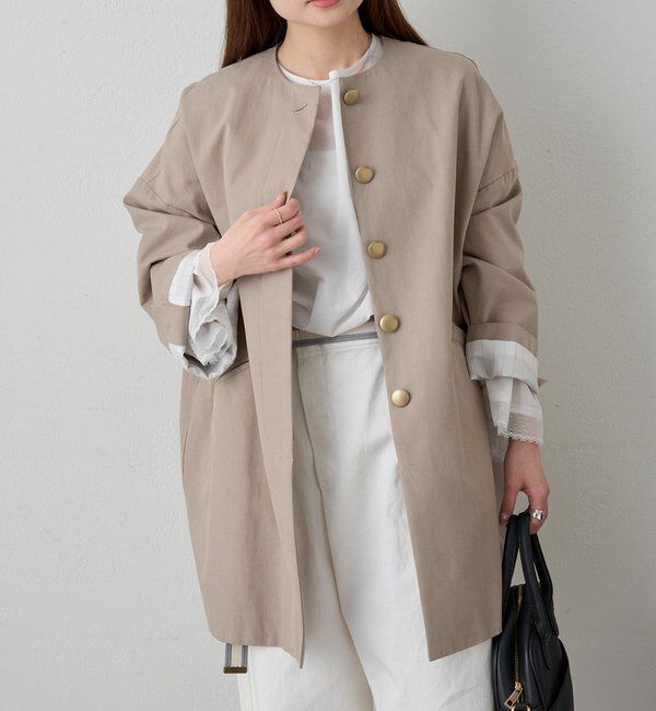  「ノーカラーコクーンシルエットコート」|その他|