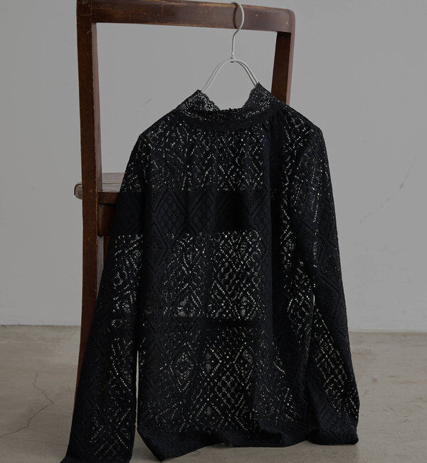  「ストレッチレースハイネックカットソー」|プルオーバー|