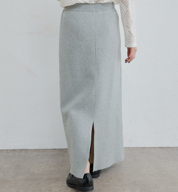  「【Du noir】ミラノリブニットナロースカート」|スカート|