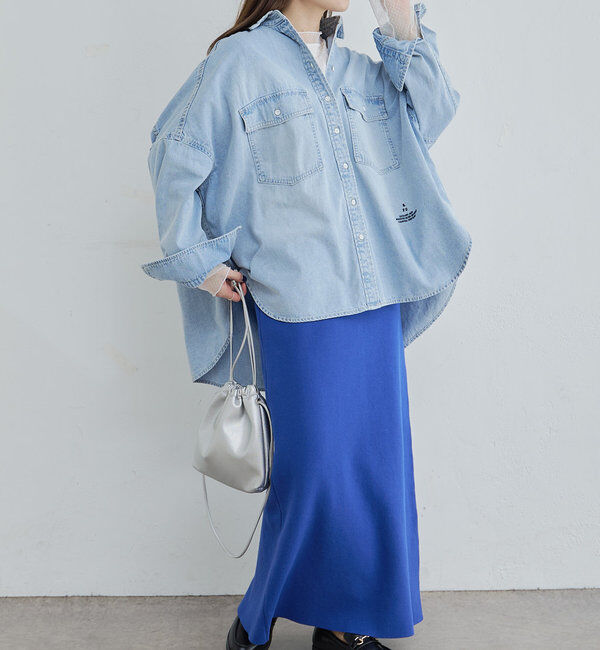  「【Du noir】ミラノリブニットナロースカート」|スカート|