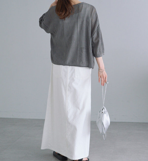  「綿レーヨンデニムスカート」|スカート|