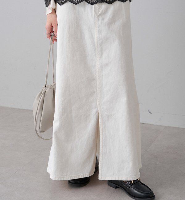  「綿レーヨンデニムスカート」|スカート|