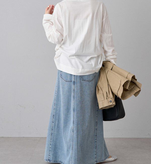  「綿レーヨンデニムスカート」|スカート|