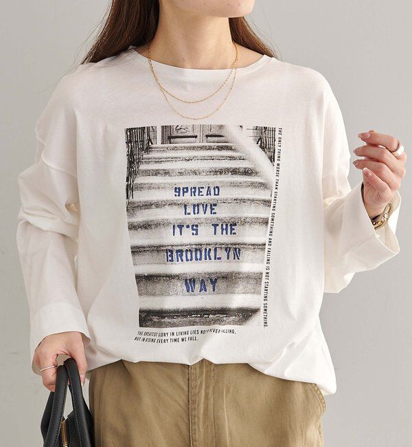  「コットンガーゼフォトプリントカットソー」|Tシャツ・カットソー|