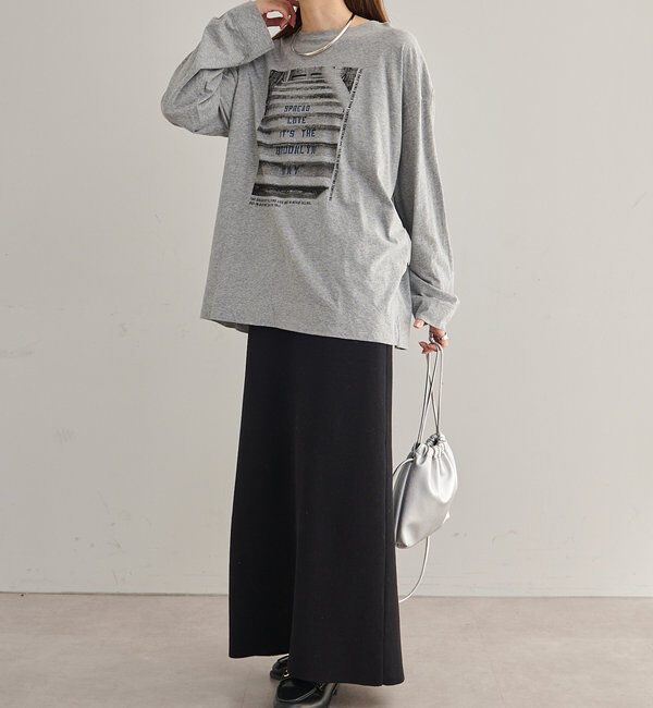  「コットンガーゼフォトプリントカットソー」|Tシャツ・カットソー|