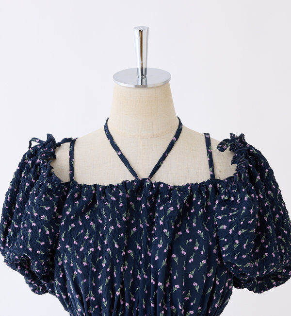  「【全骨格細見え】半袖シャーリングワンピ」|ワンピース|