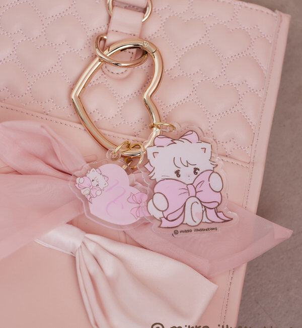  「【mikko コラボ】ハートカラビナチャーム」|その他|ピンク