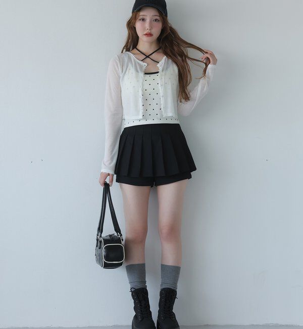  「レース付きカットカーディガン」|プルオーバー|