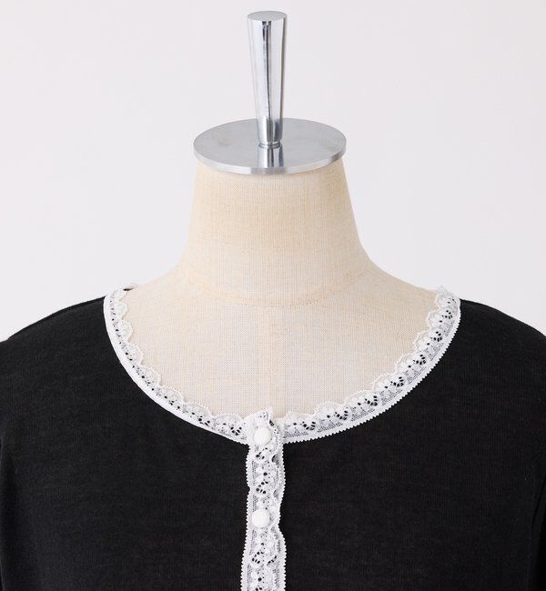  「レース付きカットカーディガン」|プルオーバー|