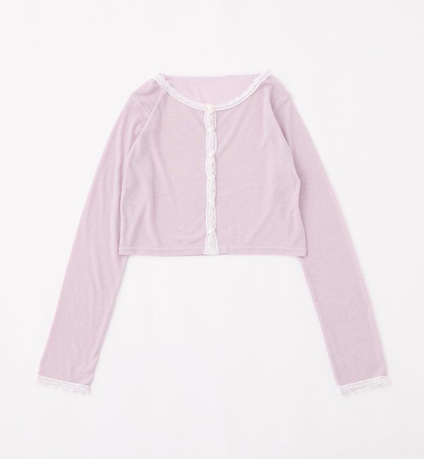  「レース付きカットカーディガン」|プルオーバー|