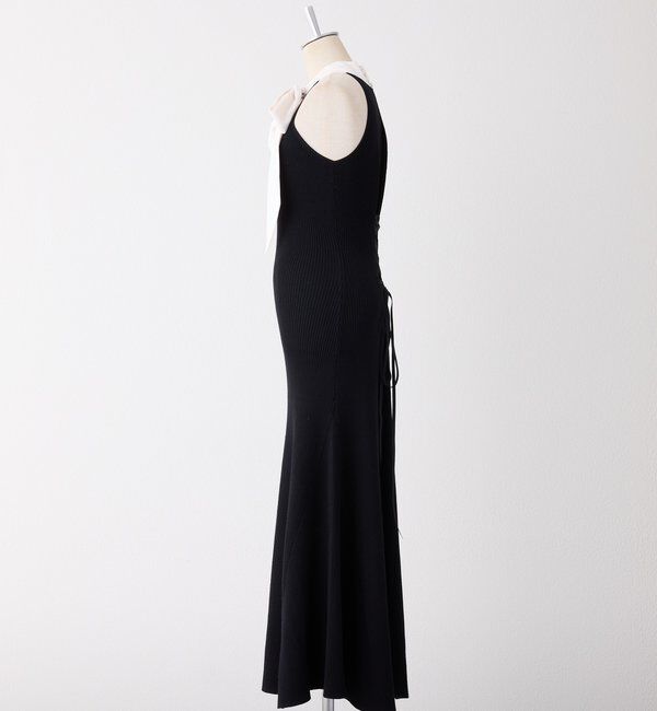  「【Mode Ribbon Collection】ボウタイアメスリニットワンピ」|ワンピース|