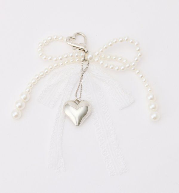  「ホワイトレースリボンチャーム」|その他|ホワイト