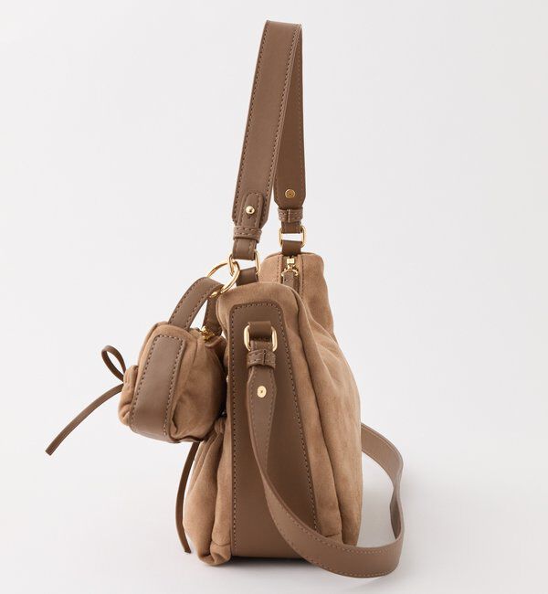  「ミニバッグチャーム付きドロストリボンバッグ」|ショルダー・メッセンジャー|