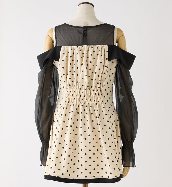  「【Occasion Collection】袖取り外し可能ミニワンピース」|ワンピース|