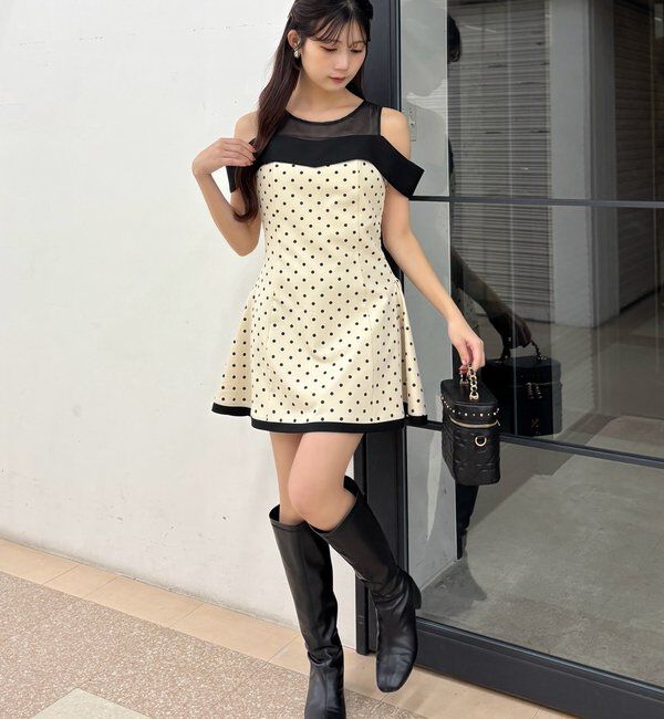  「【Occasion Collection】袖取り外し可能ミニワンピース」|ワンピース|