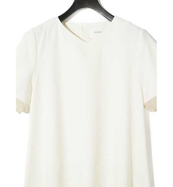 MIDIUMISOLID「MIDIUMISOLID for Ladies ベルト付きシアーコンビワンピース」|ワンピース|