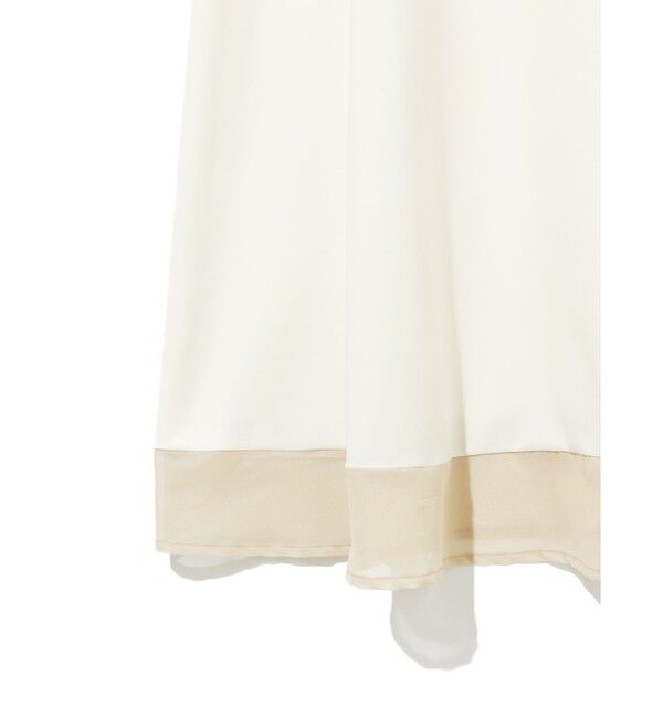 MIDIUMISOLID「MIDIUMISOLID for Ladies ベルト付きシアーコンビワンピース」|ワンピース|