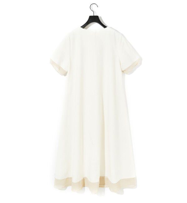 MIDIUMISOLID「MIDIUMISOLID for Ladies ベルト付きシアーコンビワンピース」|ワンピース|