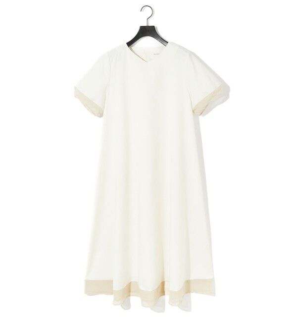 MIDIUMISOLID「MIDIUMISOLID for Ladies ベルト付きシアーコンビワンピース」|ワンピース|