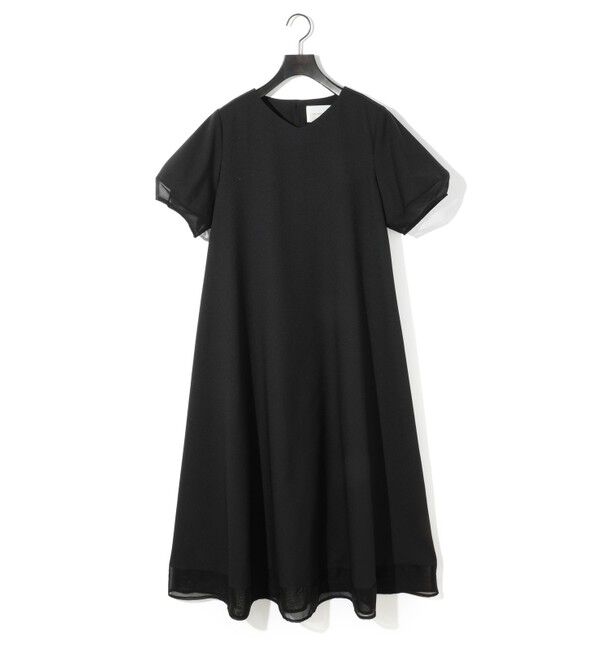 MIDIUMISOLID「MIDIUMISOLID for Ladies ベルト付きシアーコンビワンピース」|ワンピース|